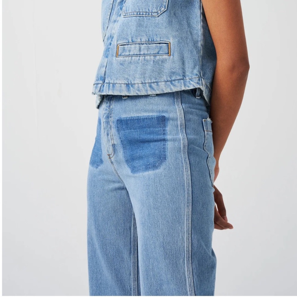 Seventy + Mochi Patched Pocket Mabel Jean in Rodeo Vintage Size 29 - Picture 4 of 9